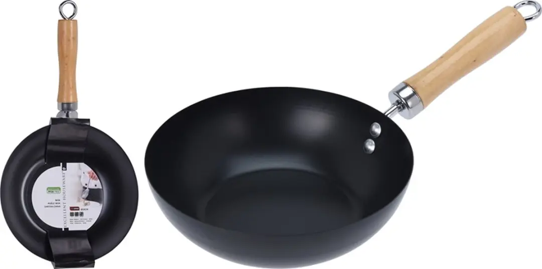 Excellent Houseware Wok 20cm non-stick zwart