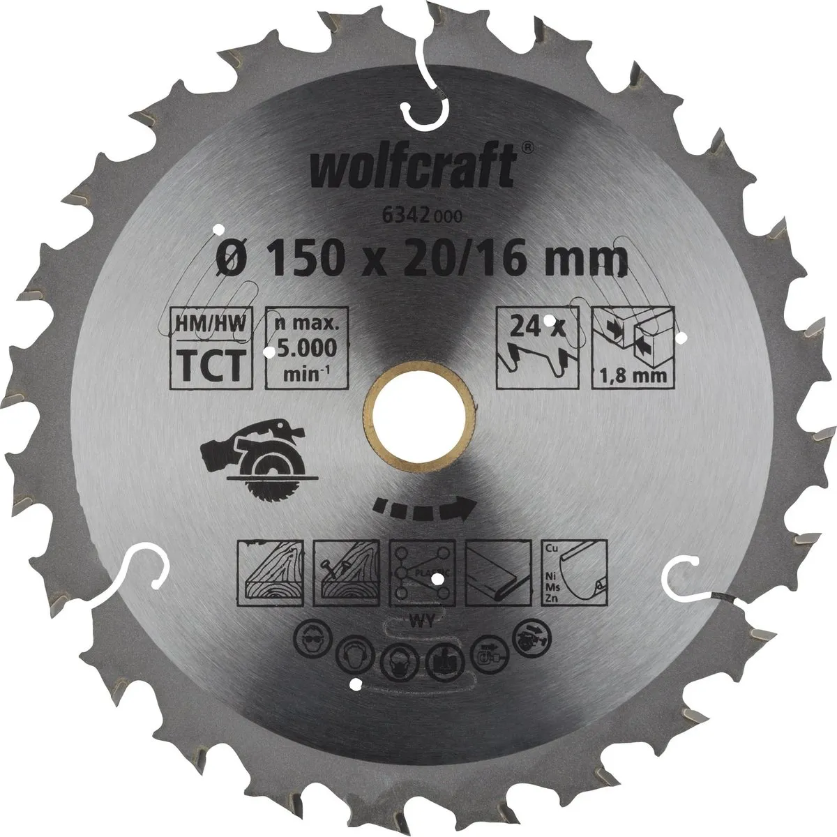 Wolfcraft Lila Cirkelzaagblad 150mm