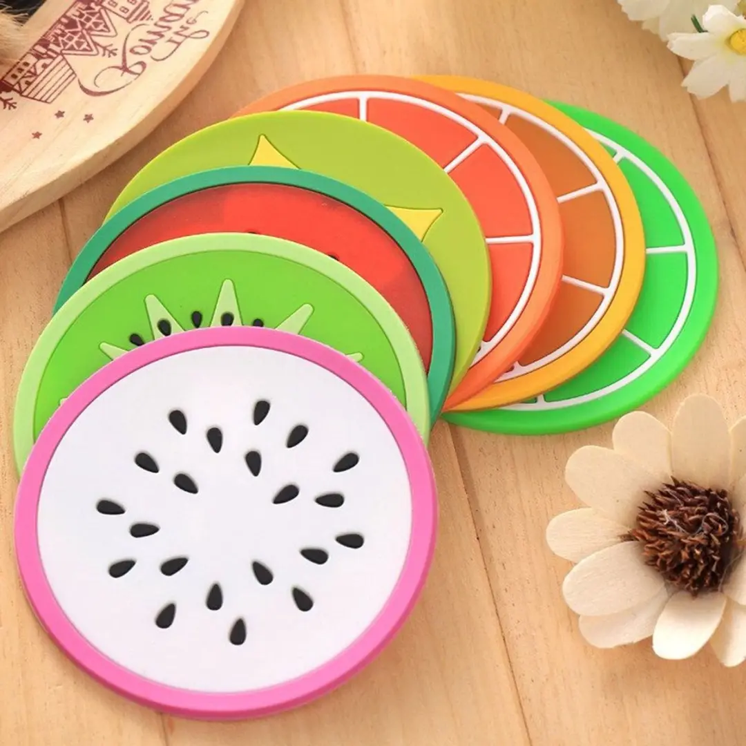 Excellent Houseware Onderzetters Zomers Fruit - 3 x 6 stuks - afbeelding 3 van 6