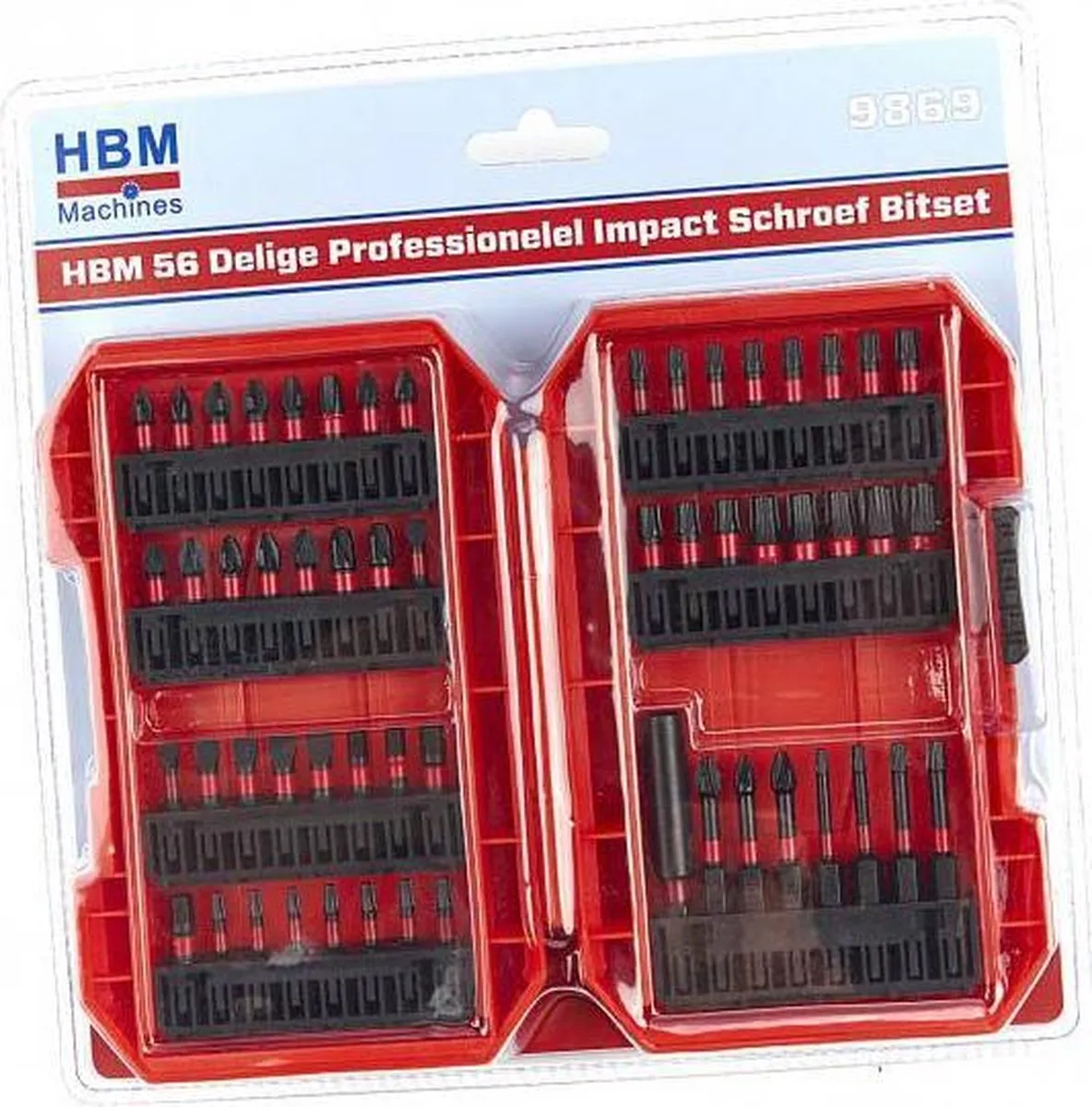 HBM machines Impact Schroefbitset 56-delig - Metaal