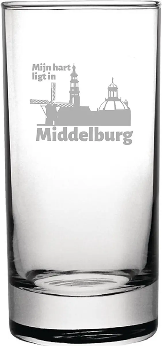Gegraveerde longdrinkglas 28,5cl Middelburg