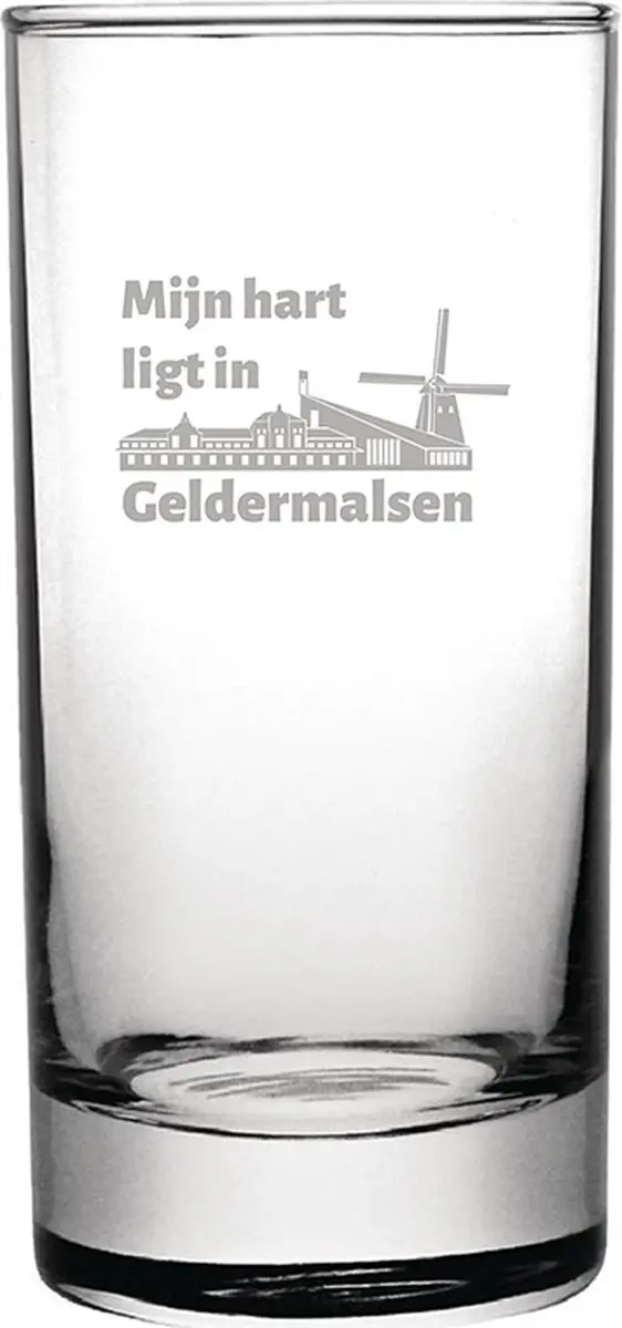 Gegraveerde longdrinkglas 28,5cl Geldermalsen