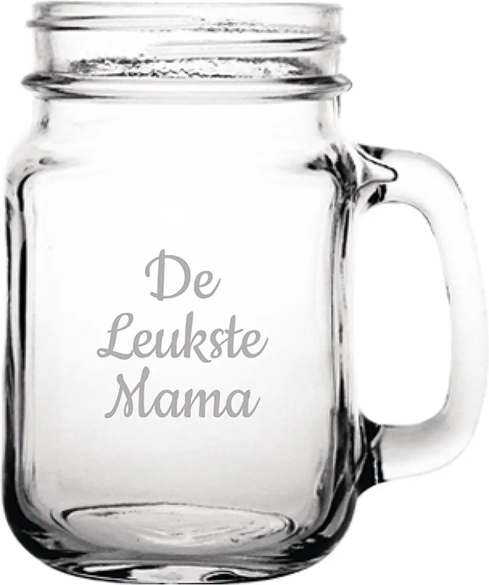 Gegraveerde Drinkglas 45cl De Leukste Mama