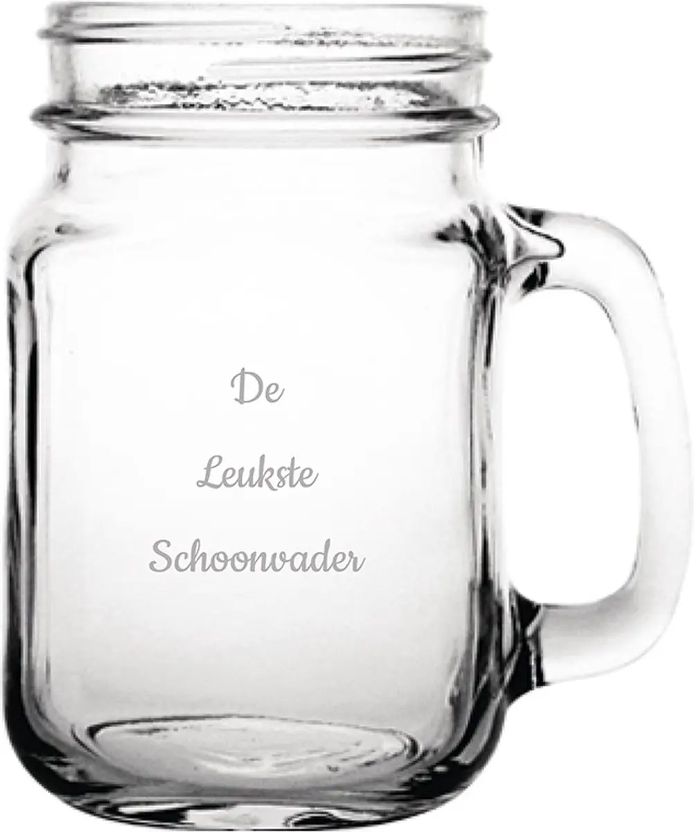 Gegraveerde Drinkglas 45cl De Leukste Schoonvader