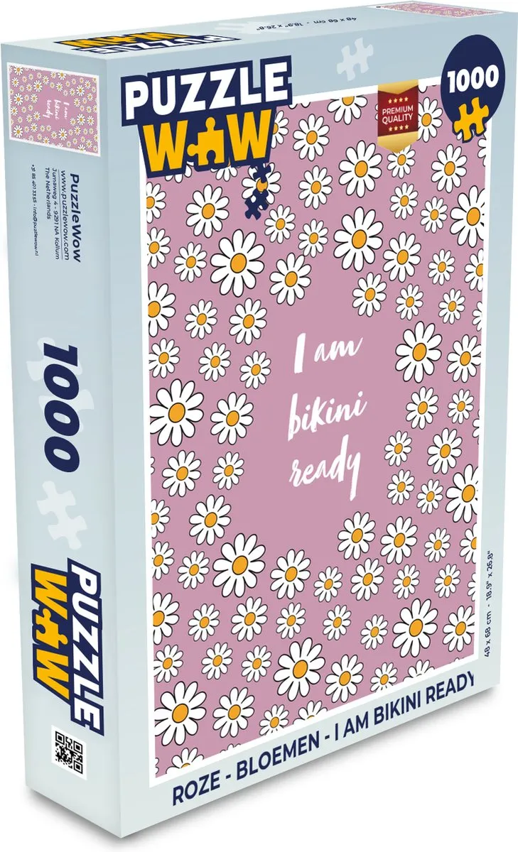 PuzzleWow Roze Bloemen Legpuzzel 1000 Stuks