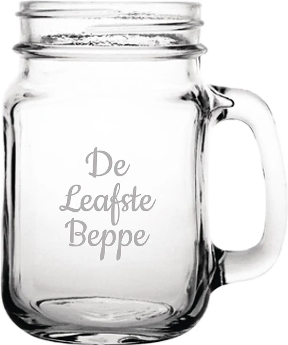 Gegraveerde Drinkglas 45cl De Leafste Beppe