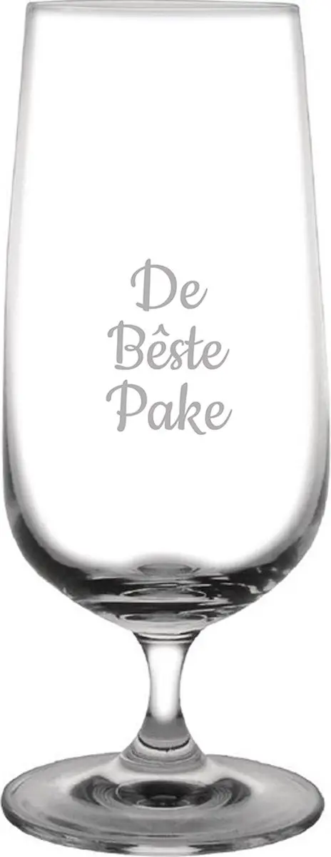 Gegraveerde bierglas op voet 41cl De Bêste Pake