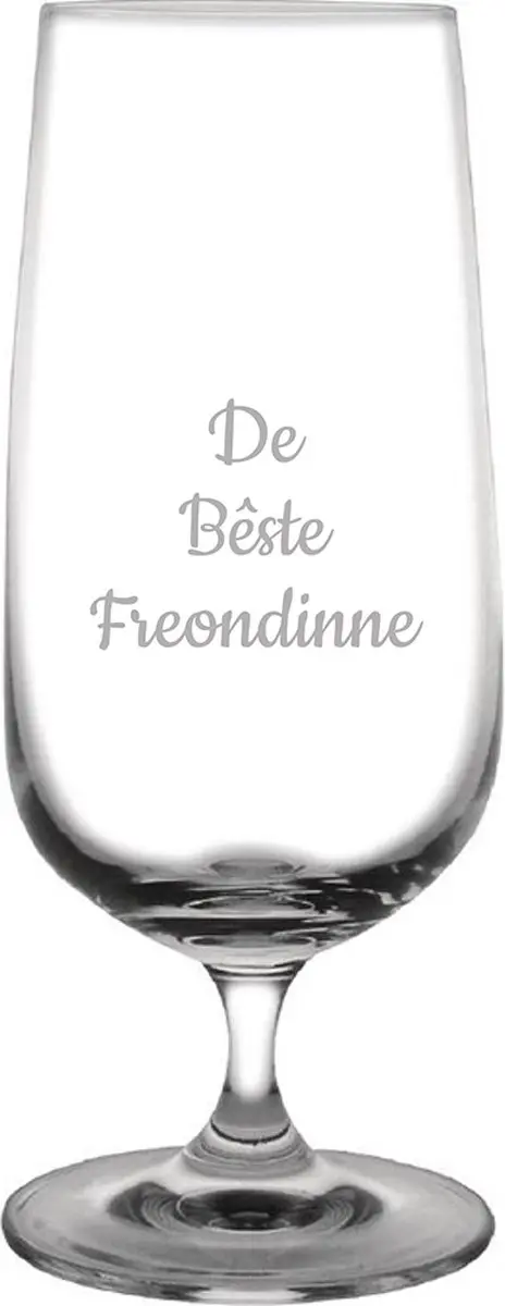 Gegraveerde bierglas op voet 41cl De Bêste Freondinne