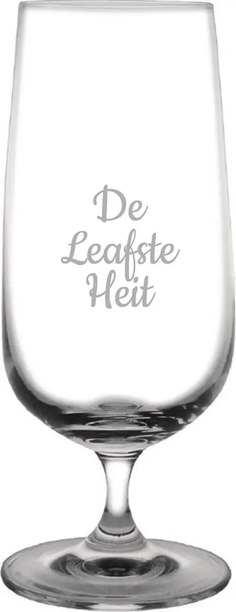 Gegraveerde bierglas op voet 41cl De Leafste Heit