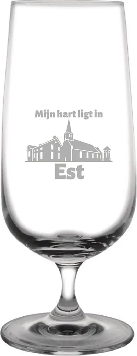 Gegraveerde bierglas op voet 41cl Est