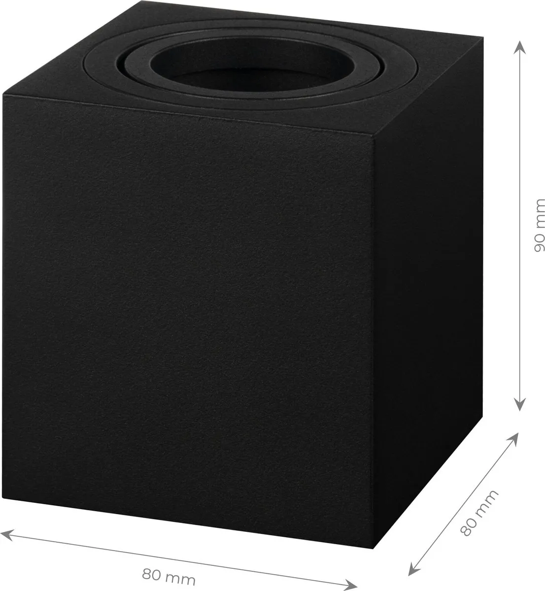 LEDVION LED Opbouwspot 3W RGB - Dimbaar Wifi App - Zwart