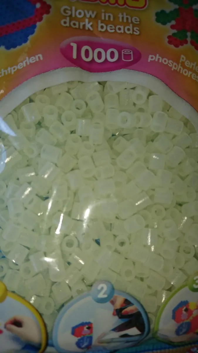 Hama Glow-in-the-Dark Strijkparels 1.000 Stuks - Wit