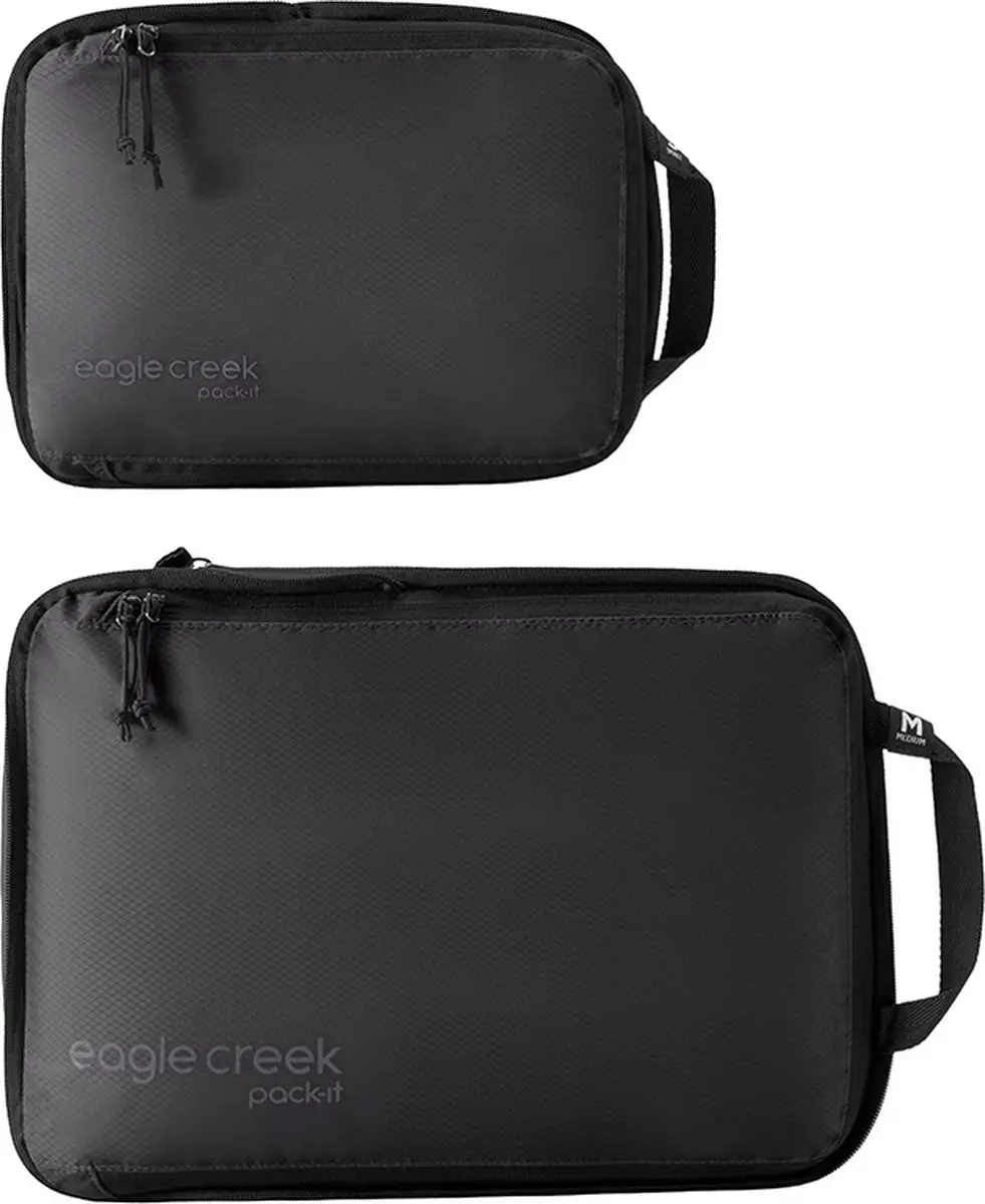 Eagle Creek Pack-It Isolate Compressie Cube Set S/M zwart