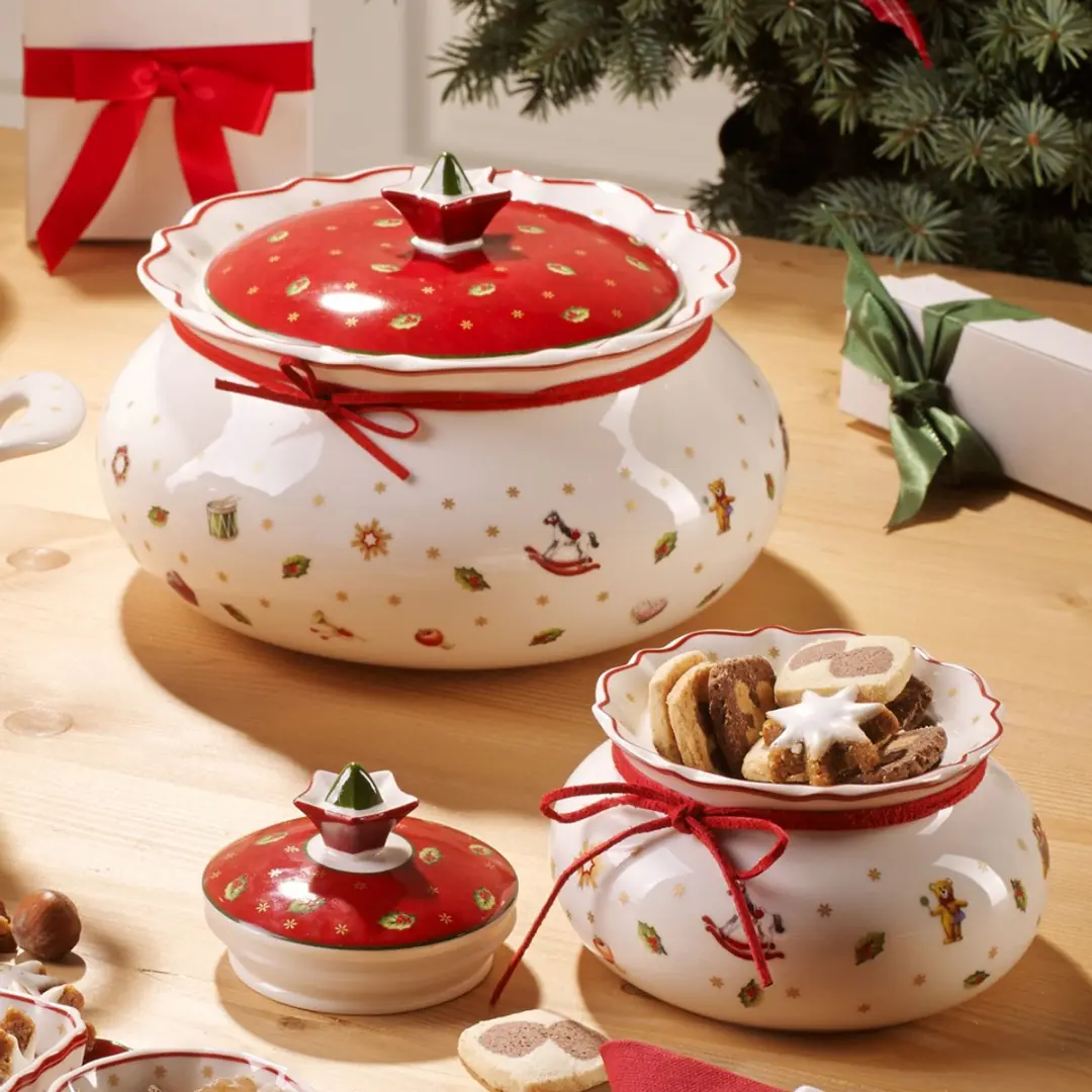 Villeroy & Boch Toy's Delight Pot met deksel 15 cm - Wit/Rood - afbeelding 5 van 5