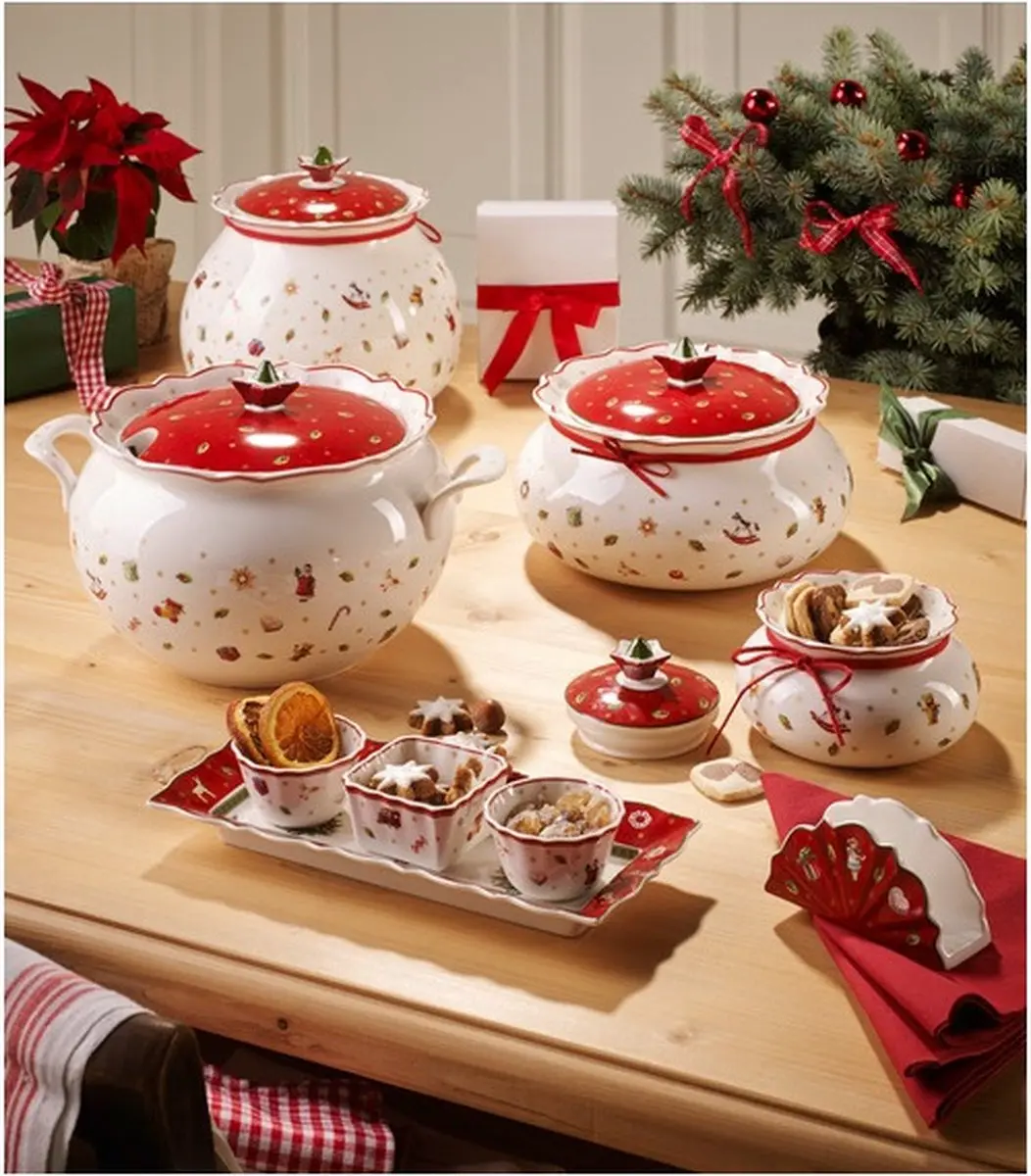 Villeroy & Boch Toy's Delight Pot met deksel 15 cm - Wit/Rood - afbeelding 2 van 5