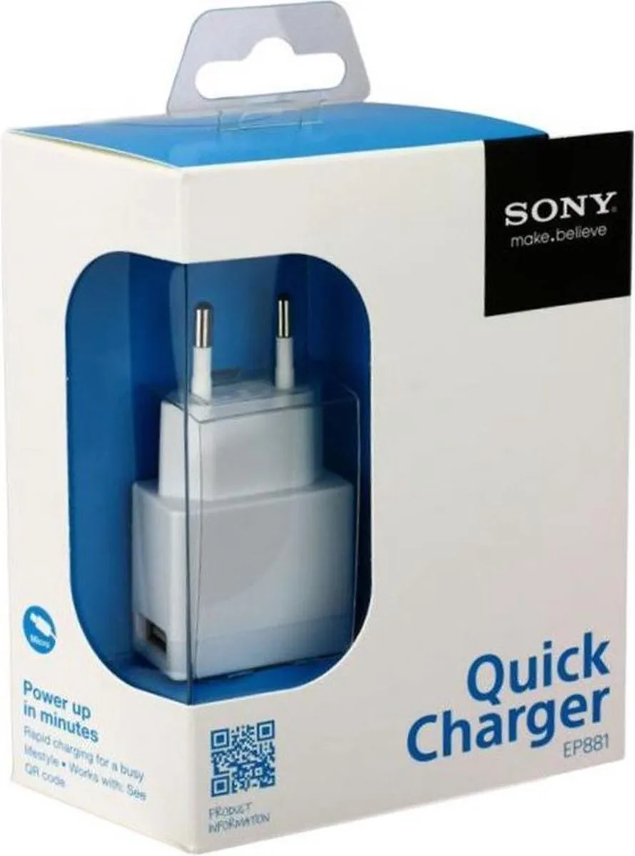 Sony EP881 Thuislader MicroUSB 1.5A - Wit