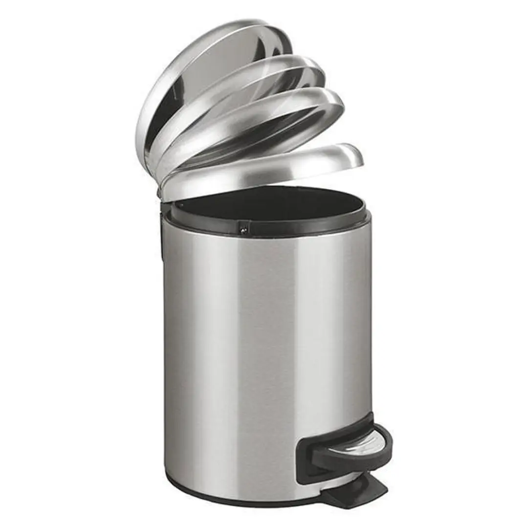 Wenko Leman Easy Close Afvalemmer 3L RVS - afbeelding 2 van 2