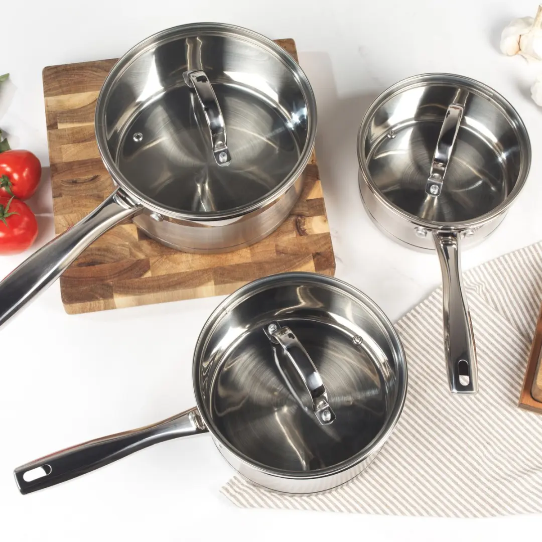 Salter Timeless 3-delige steelpannenset 16/18/20cm - afbeelding 2 van 6