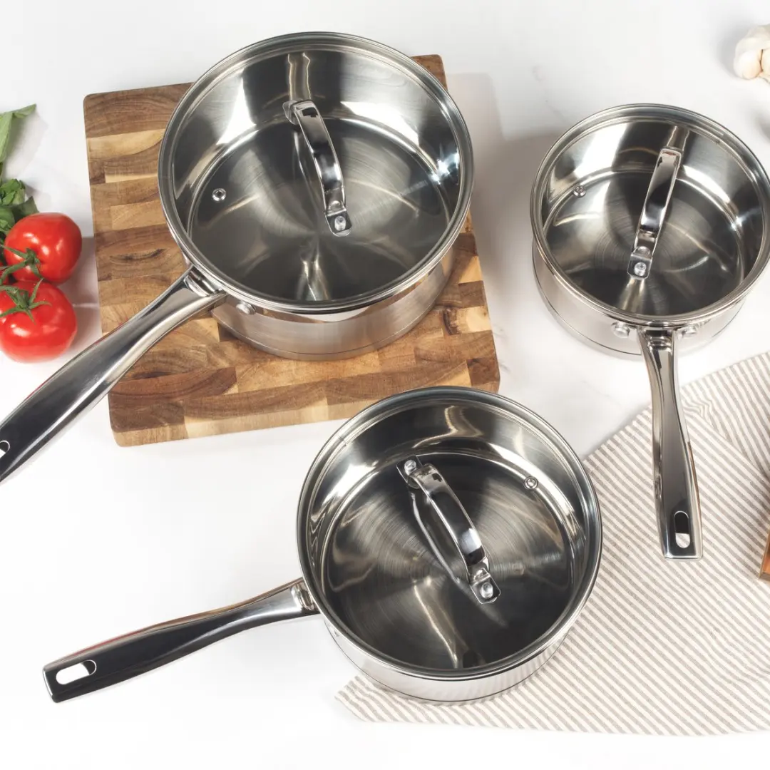 Salter Timeless 3-delige steelpannenset 16/18/20cm - afbeelding 6 van 6