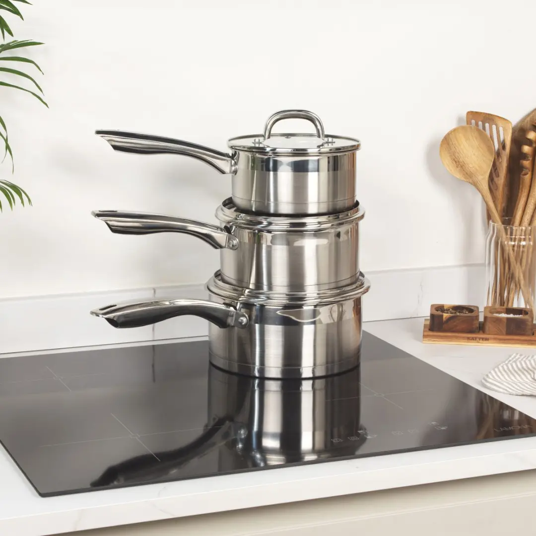 Salter Timeless 3-delige steelpannenset 16/18/20cm - afbeelding 5 van 6