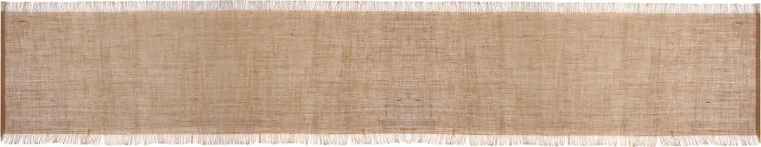 Mikasa Gerafelde Jute Tafelloper, Groen, 230 x 33cm