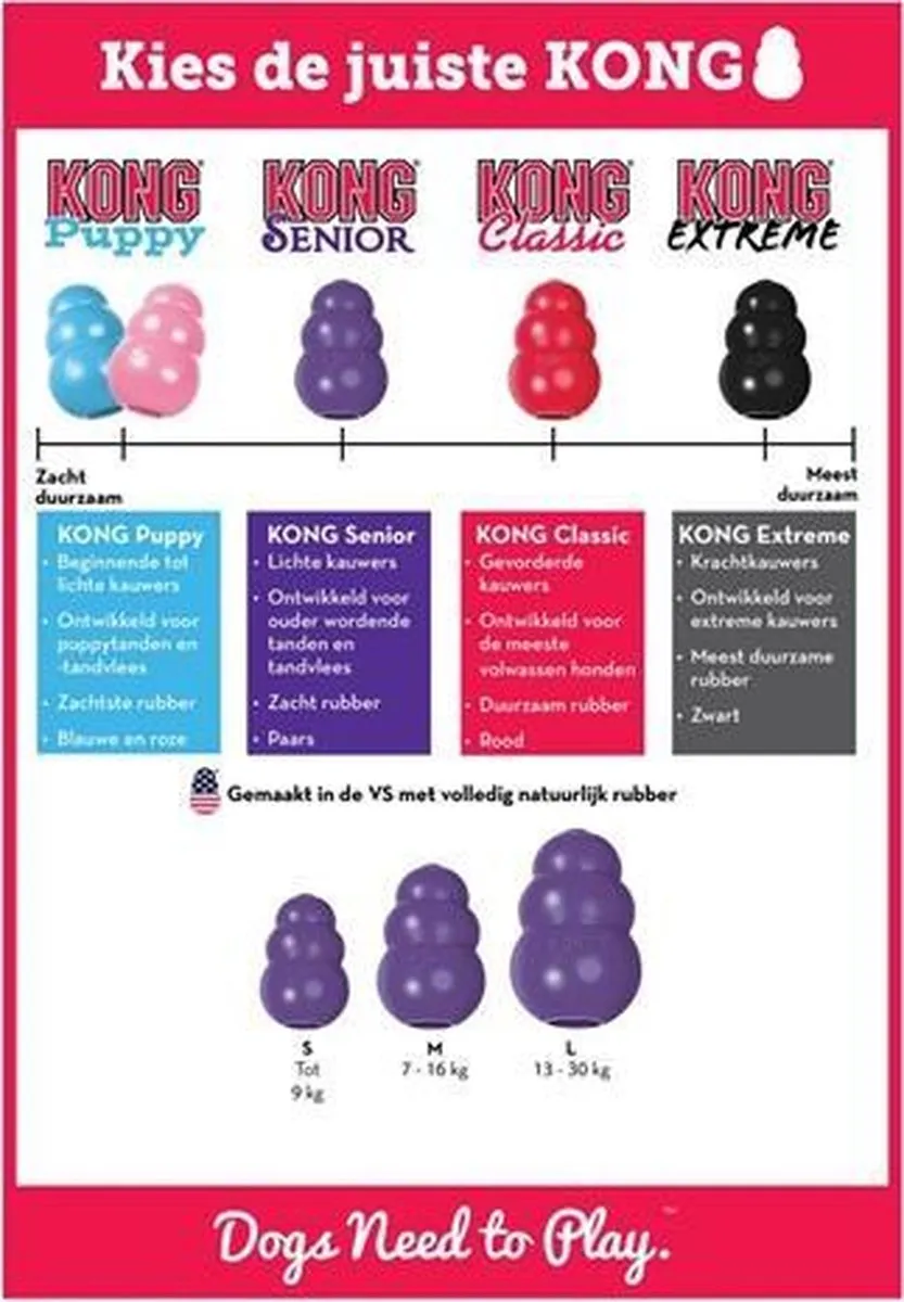 KONG Senior Large - Paars