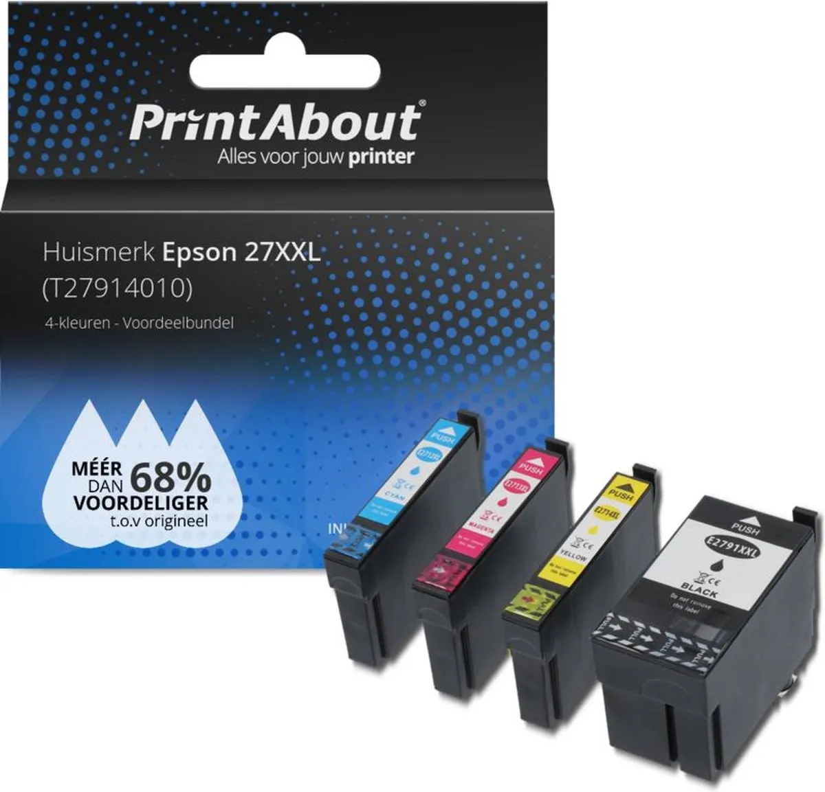 PrintAbout Epson T27914010-PA2 Inktcartridge 4-kleuren