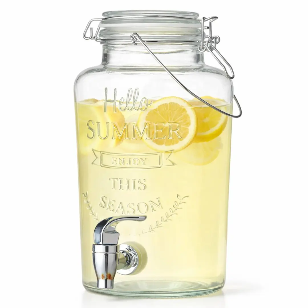 Point-Virgule ronde drankdispenser "Hello Summer" 3L (per 6st.)