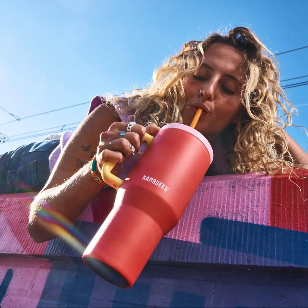 Kambukka Rio Tumbler 950ml - Pink Papaya - afbeelding 6 van 6