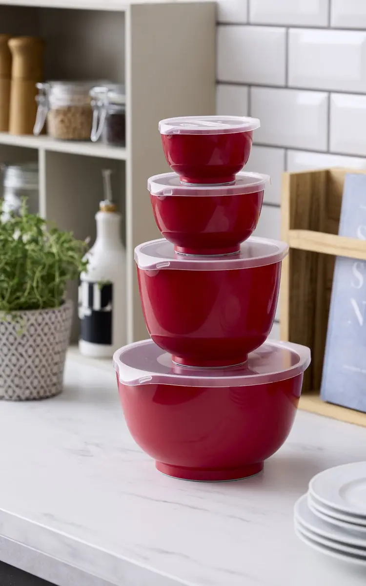 Rosti Margrethe Beslagkomset 8-delig - 0,25 tot 3L - Rood - afbeelding 2 van 2