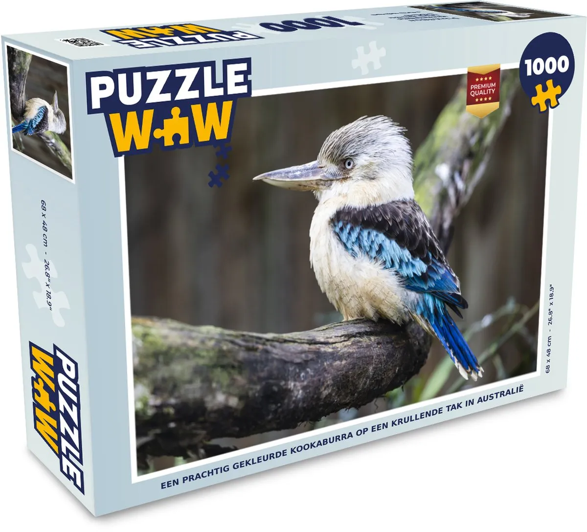 PuzzleWow Legpuzzel Kookaburra 1000 Stuks - Multicolor