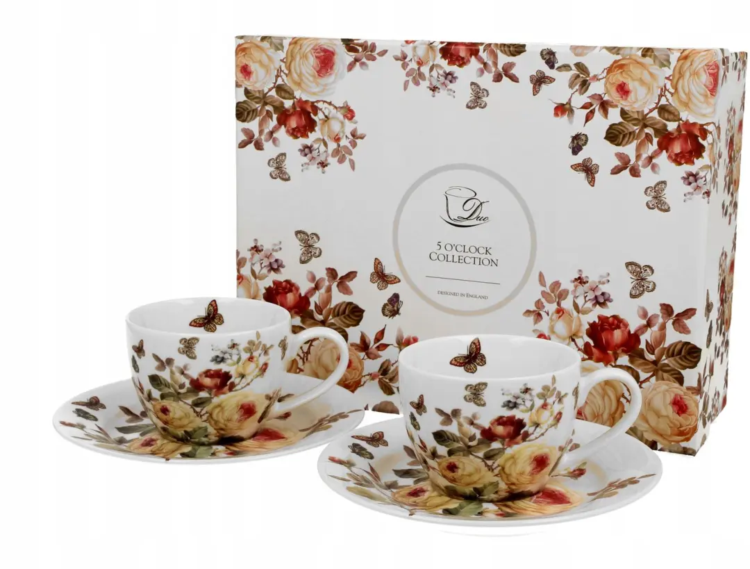 Zahra Espressokopjes met Schotels (90 ml)