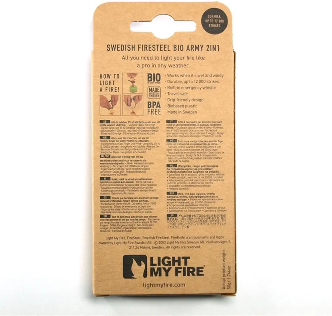 Light My Fire Firesteel Bio Army Slaty Black - afbeelding 3 van 6