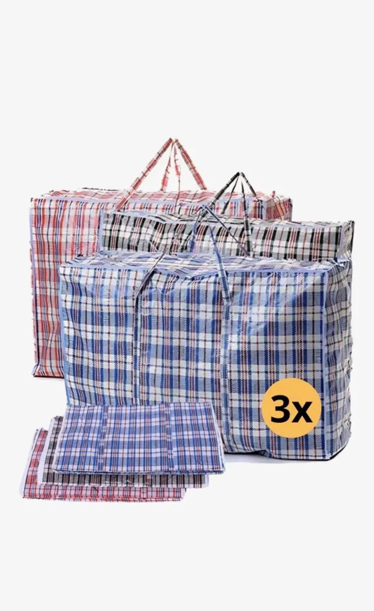 Waszak JUMBO 80x60x30cm met rits set van 2