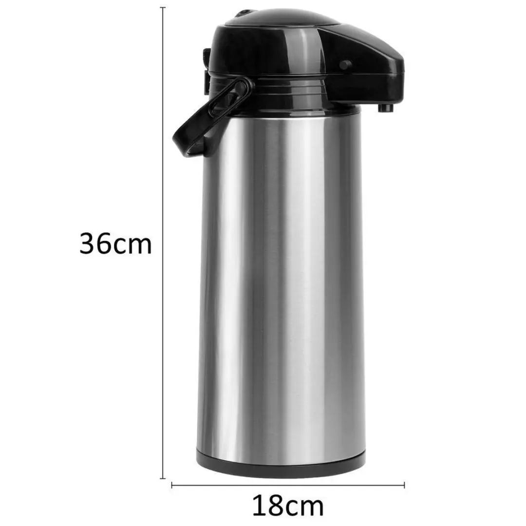 Excellent Houseware Thermoskan met pomp 1,8L RVS - afbeelding 4 van 6