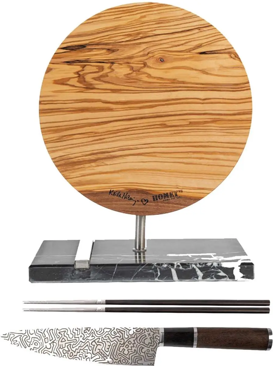 Homey's Messenblok Keith Haring met koksmes en chopsticks