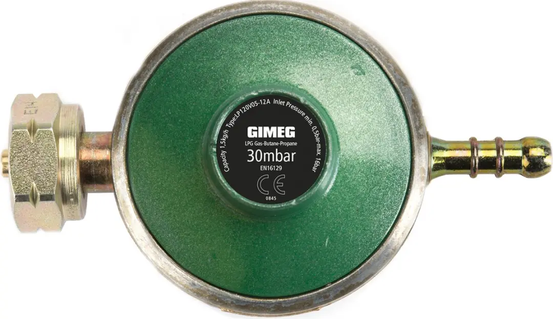 Gimeg Universele Gasregelaar 30Mbar Groen