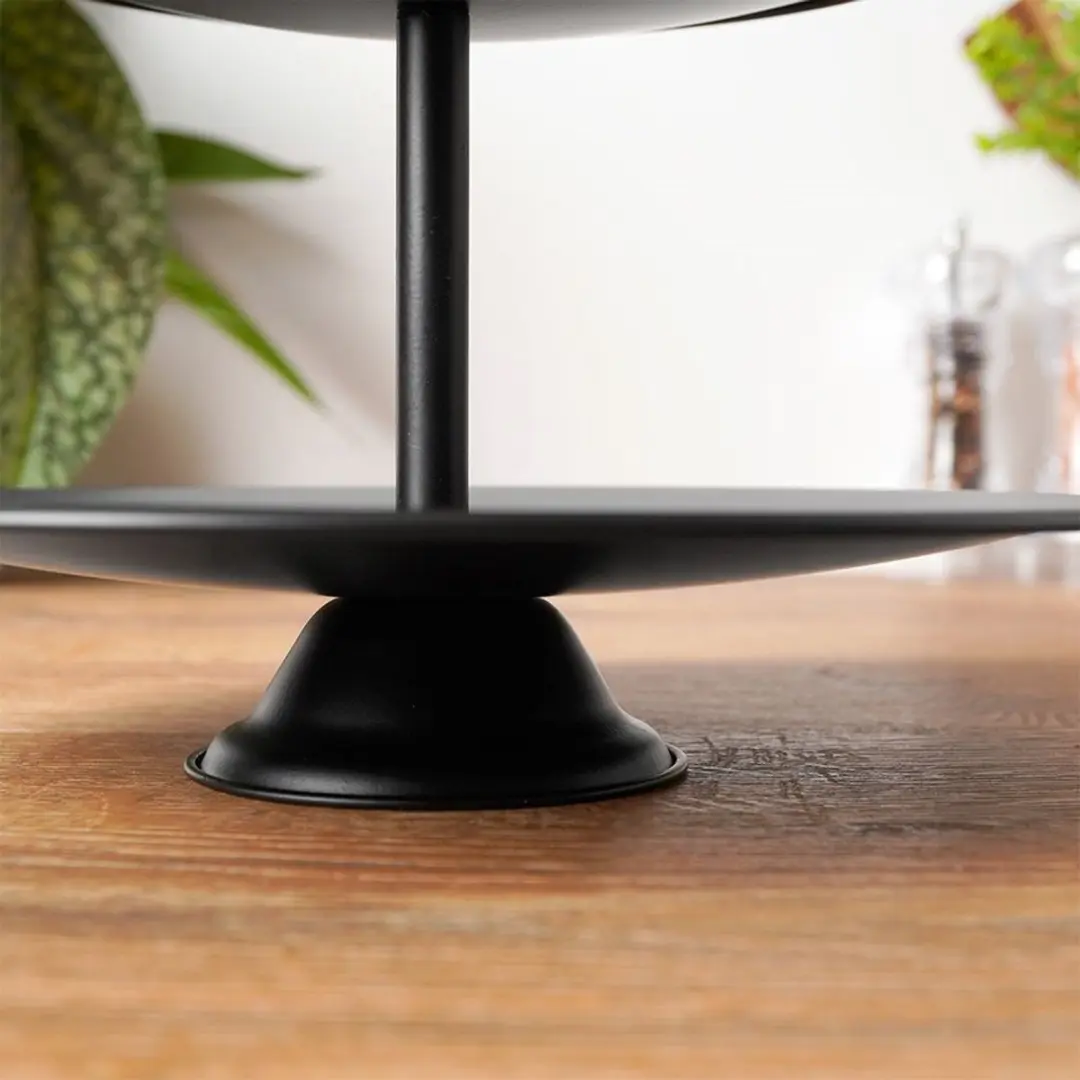Excellent Houseware Etagere 3 Laags Mat Zwart - afbeelding 5 van 6
