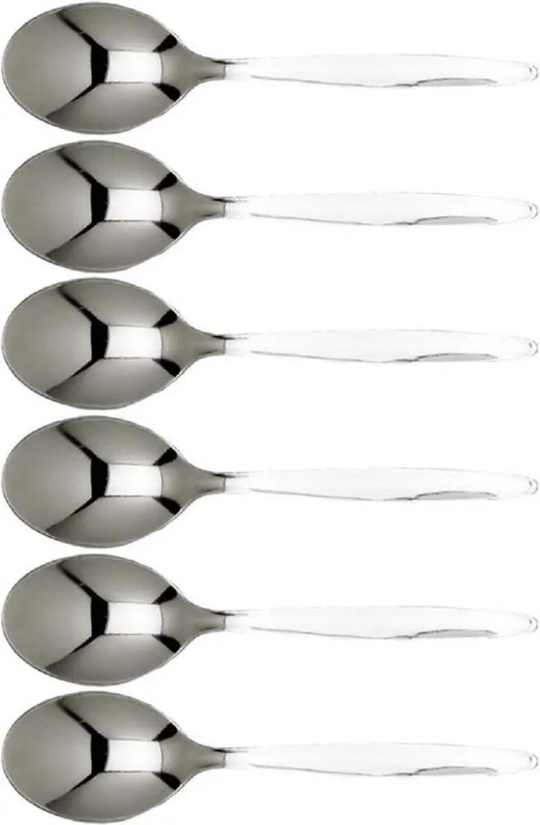 6x Koffie/theelepeltjes RVS 13 cm