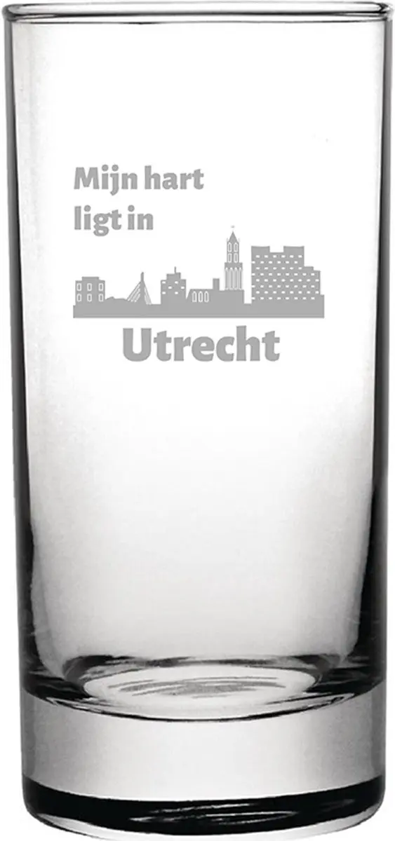 Gegraveerde longdrinkglas 28,5cl Utrecht
