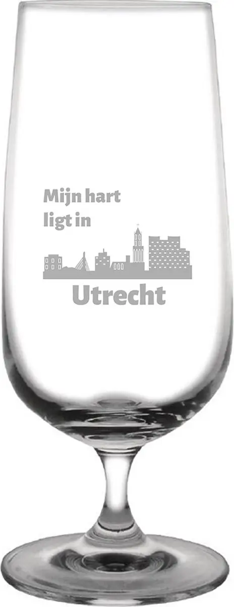 Gegraveerde bierglas op voet 41cl Utrecht