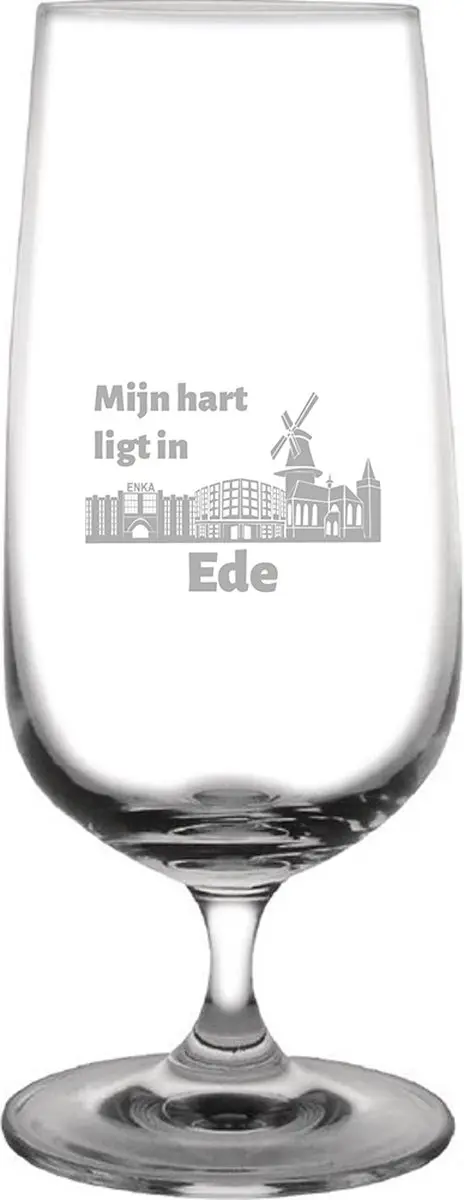 Gegraveerde bierglas op voet 41cl Ede