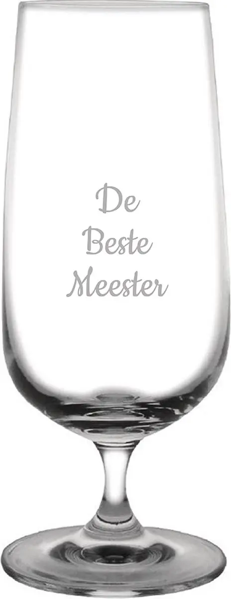 Gegraveerde bierglas op voet 41cl De Beste Meester