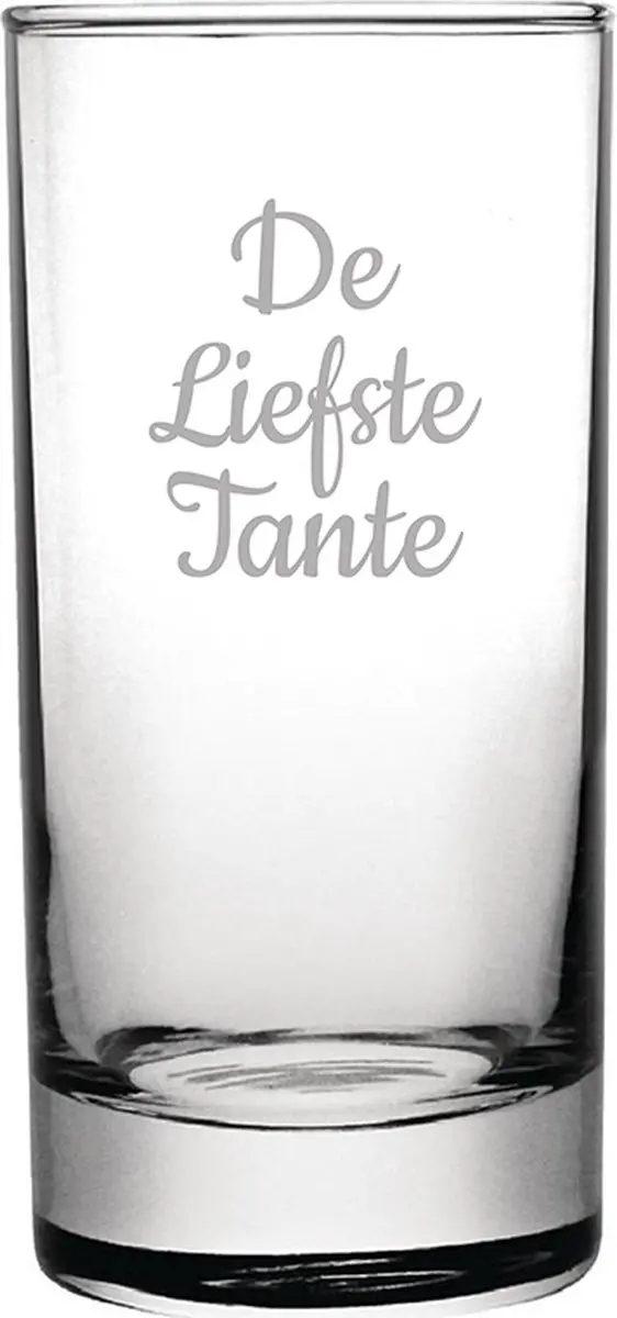Gegraveerde longdrinkglas 28,5cl De Liefste Tante