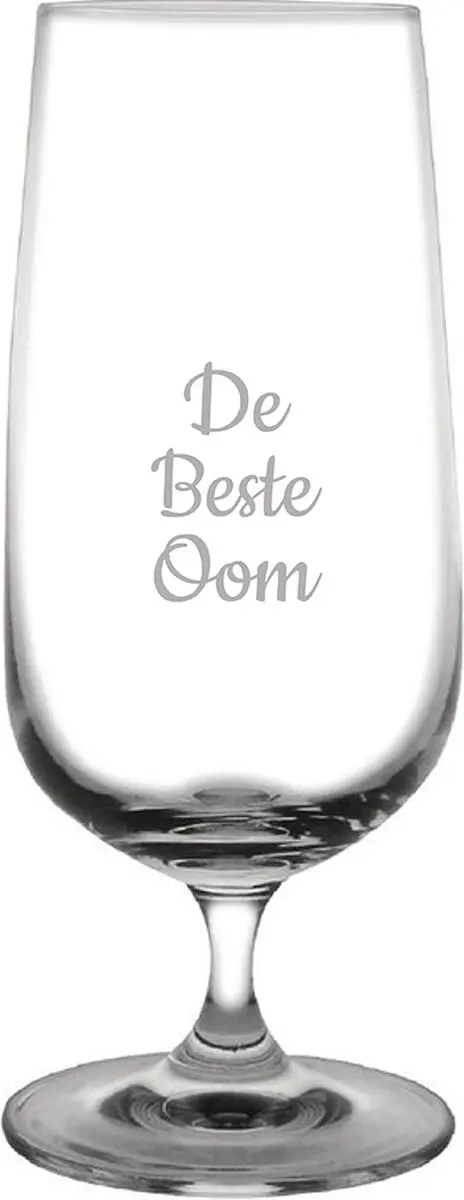 Gegraveerde bierglas op voet 41cl De Beste Oom