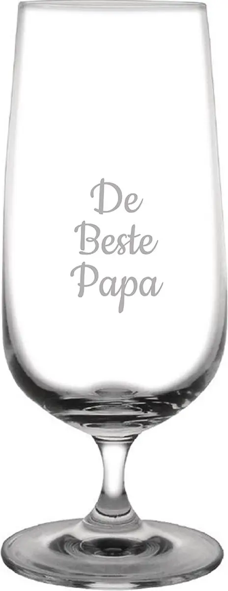 Gegraveerde bierglas op voet 41cl De Beste Papa