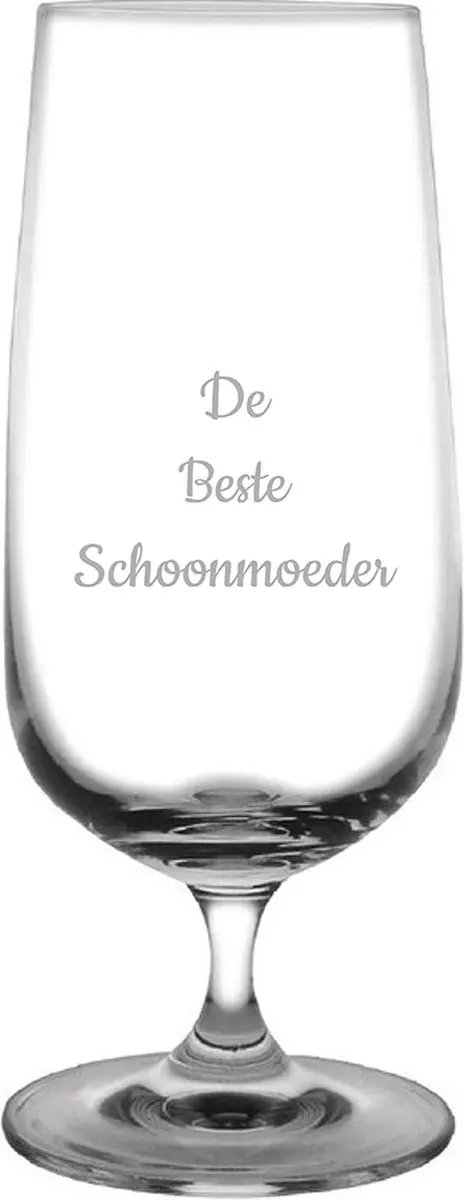 Gegraveerde bierglas op voet 41cl De Beste Schoonmoeder