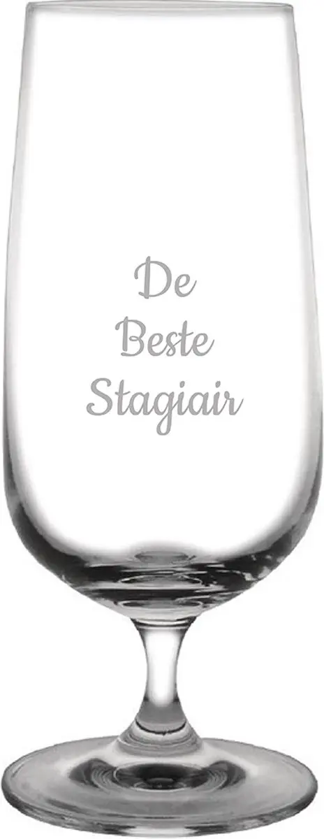 Gegraveerde bierglas op voet 41cl De Beste Stagiair