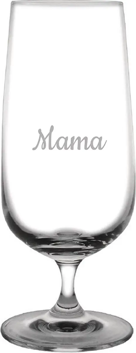 Gegraveerde bierglas op voet 41cl Mama