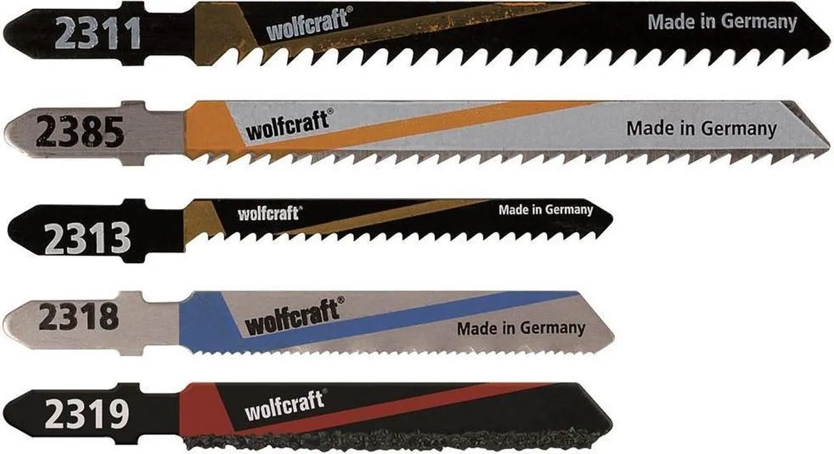 Wolfcraft Projectset Decoupeerzaagbladen 5-delig T-schacht 2688000